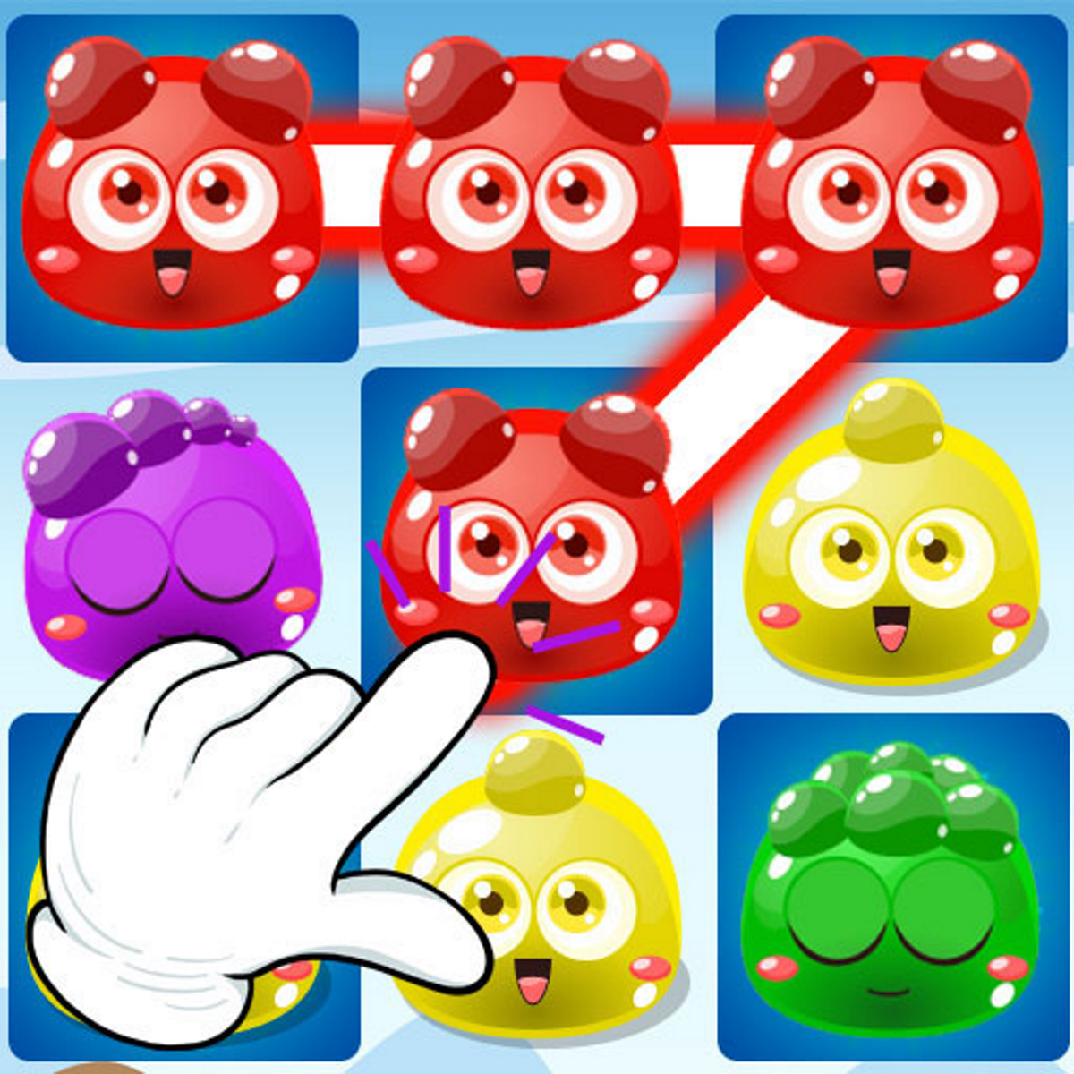 Jelly Monsters Link Puzzle screenshot 1